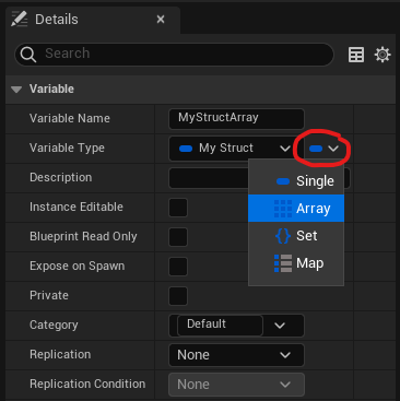 Turn variable into collection of type